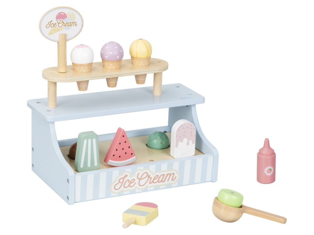 Houten ijswinkel voor Kinderen | Speelgoed IJskraam | Met IJsjes & Accessoires - Baby Doo