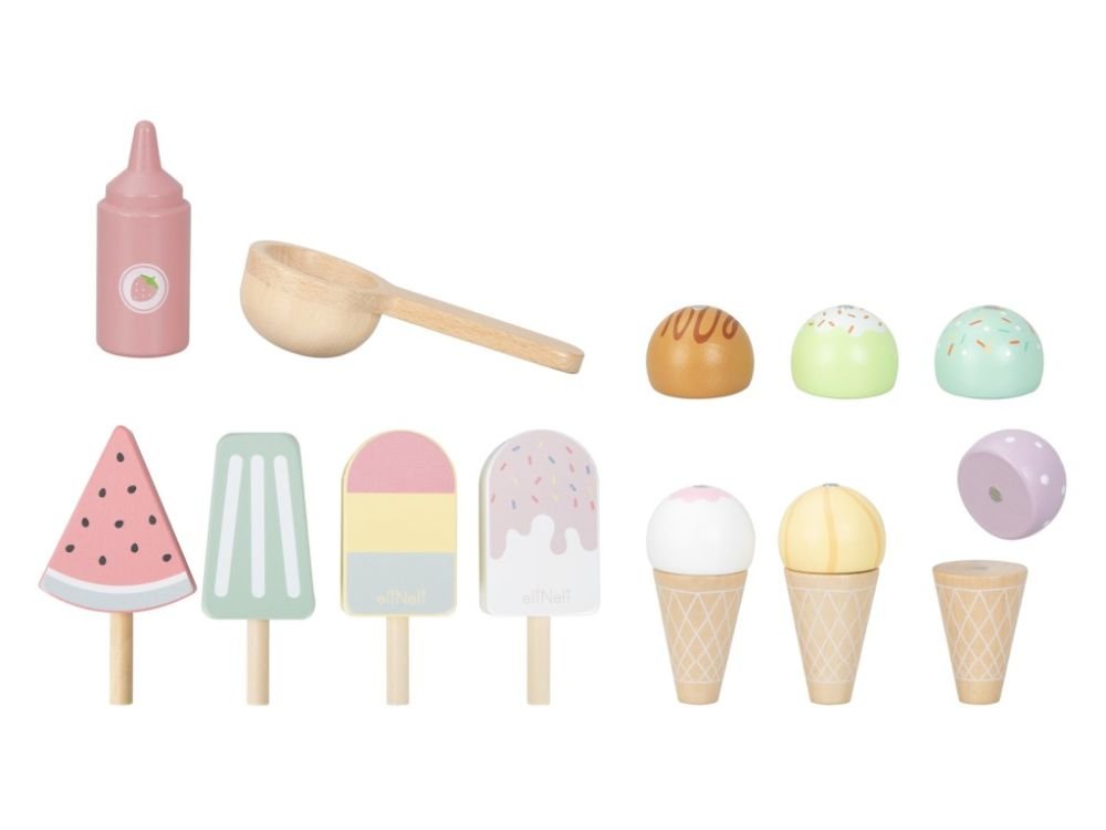Houten ijswinkel voor Kinderen | Speelgoed IJskraam | Met IJsjes & Accessoires - Baby Doo