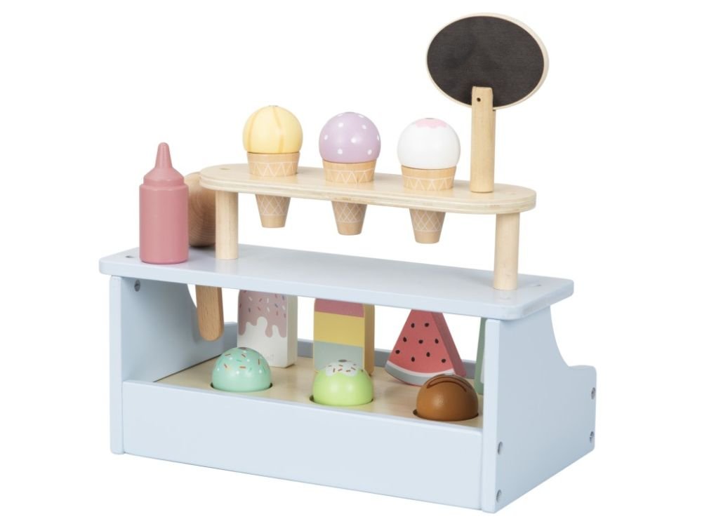 Houten ijswinkel voor Kinderen | Speelgoed IJskraam | Met IJsjes & Accessoires - Baby Doo
