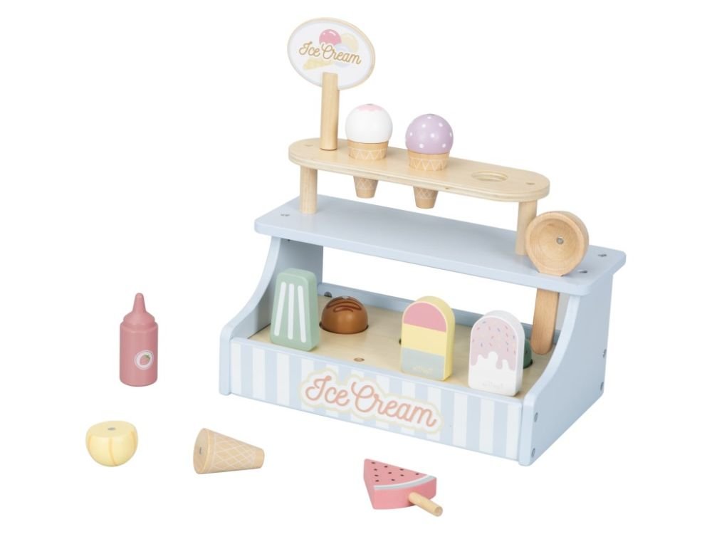 Houten ijswinkel voor Kinderen | Speelgoed IJskraam | Met IJsjes & Accessoires - Baby Doo
