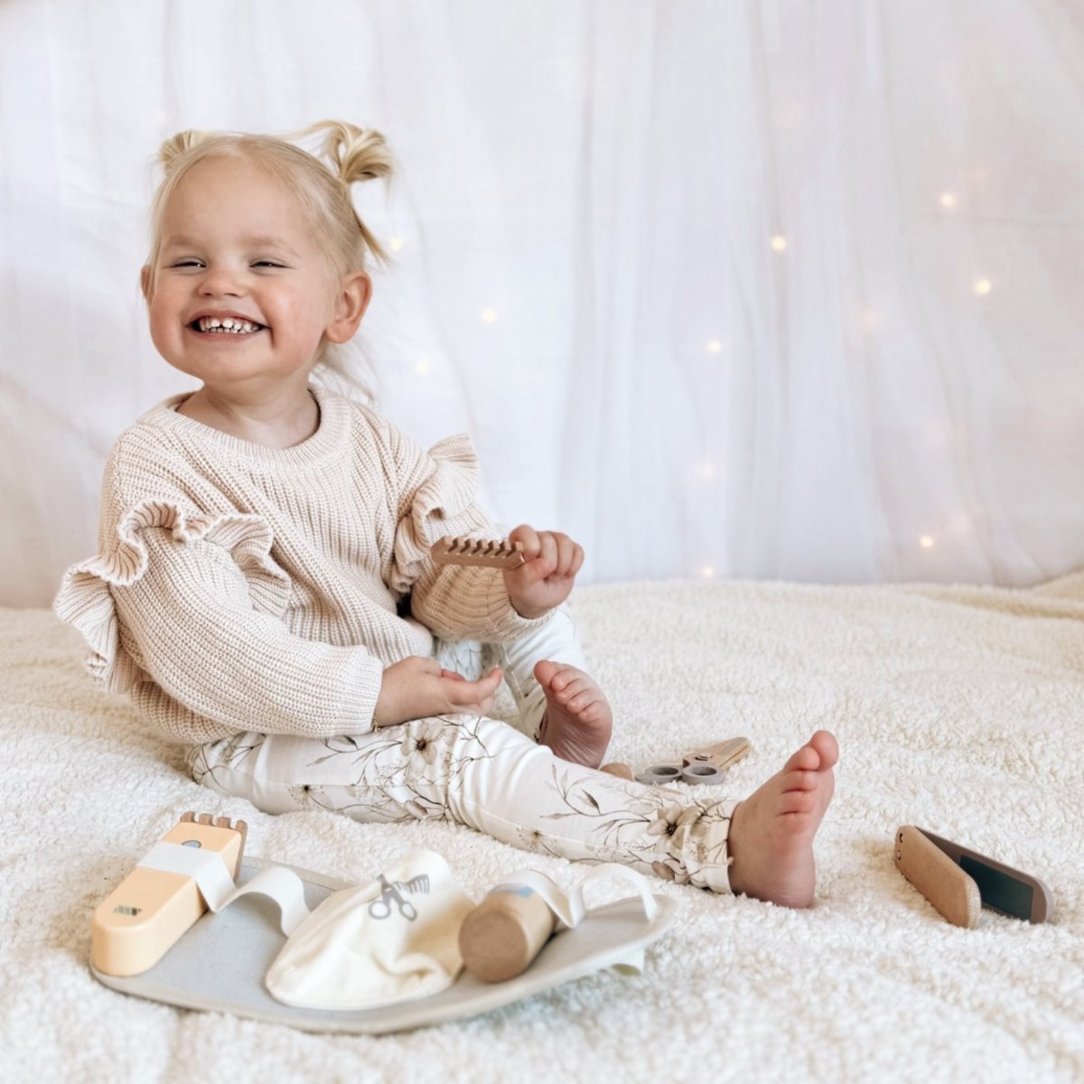Houten Kappersset Kind | Rollenspel Speelgoed Kapper | Met Accessoires - Baby Doo