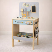 Houten Kinderwerkbank met Gereedschap | Speelgoed Werkbank vanaf 3 Jaar met Compressor & 73 Accessoires - Baby Doo