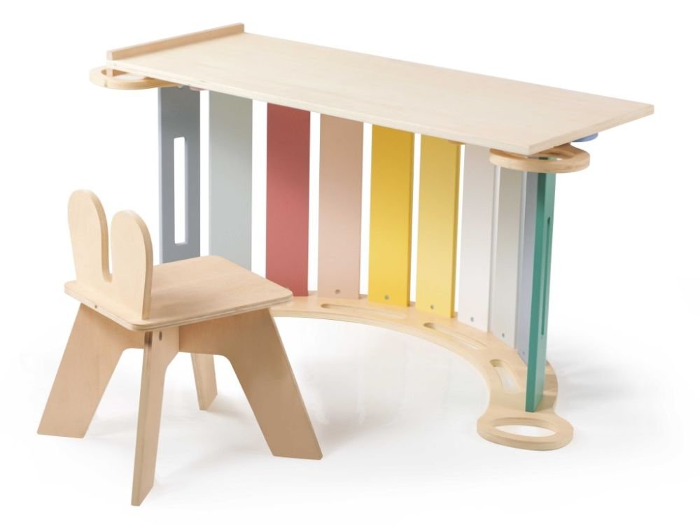 Houten Klimboog Speelset 6‑in‑1 | Inclusief Glijplank & Stoeltje | De Wibbi - Baby Doo