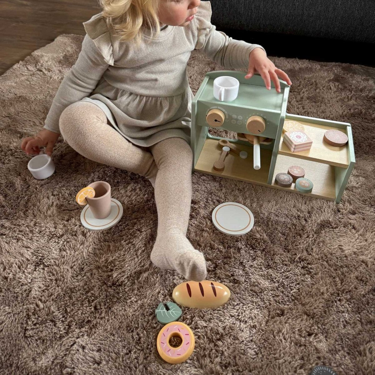 Houten Koffiehoek | Speelgoed | Inclusief Accesoires - Baby Doo