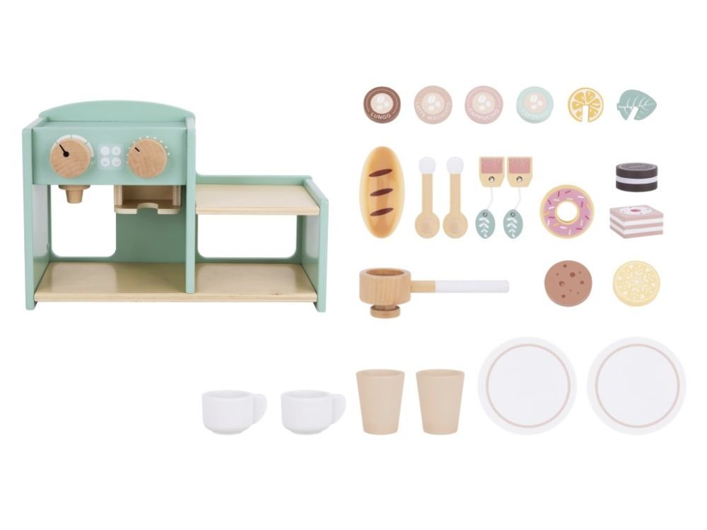 Houten Koffiehoek | Speelgoed | Inclusief Accesoires - Baby Doo