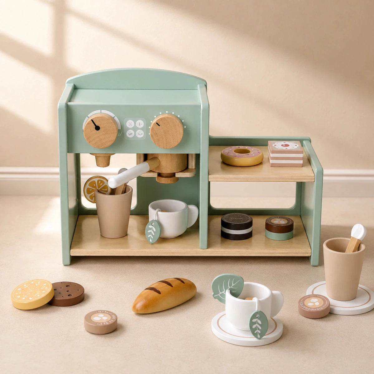 Houten Koffiehoek | Speelgoed | Inclusief Accessoires - Baby Doo