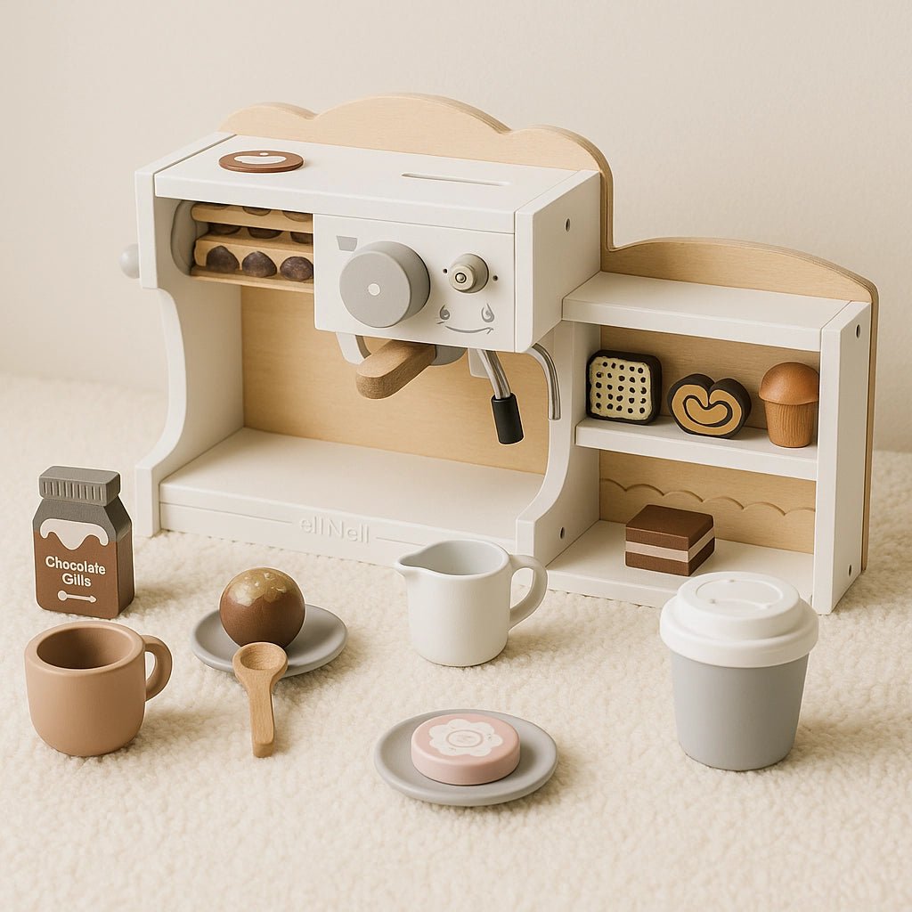 Houten Koffiehoek Speelgoed | Koffieset voor Kinderen | Met Accessoires - Baby Doo