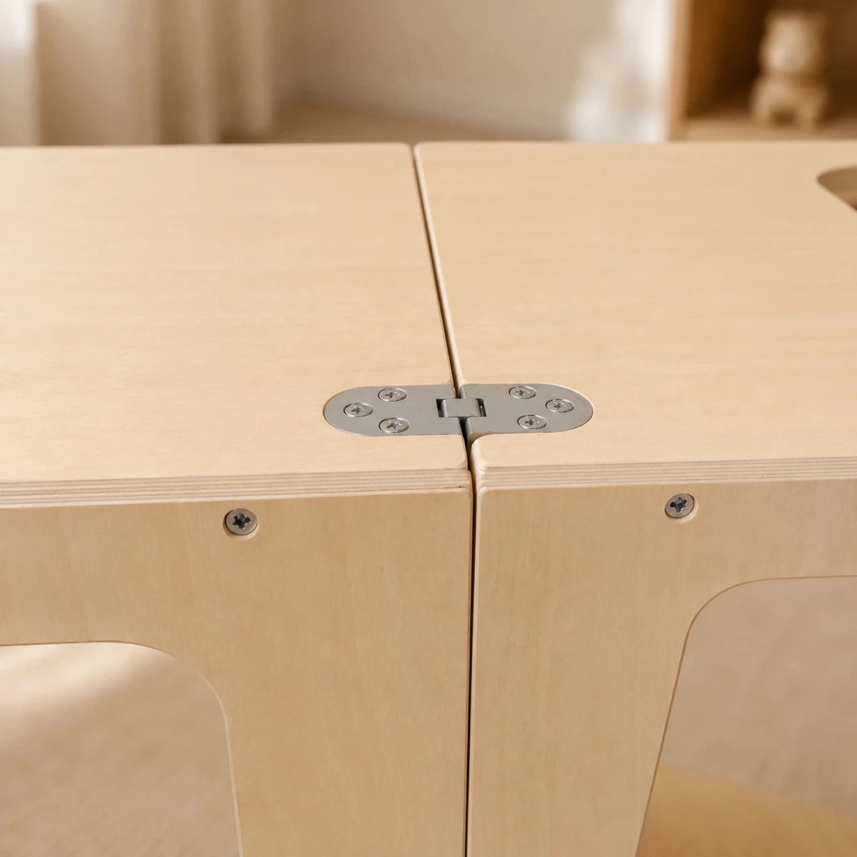 Houten Leertoren 3 in 1 met Krijtbord en Kindertafel vanaf 1 Jaar - Baby Doo