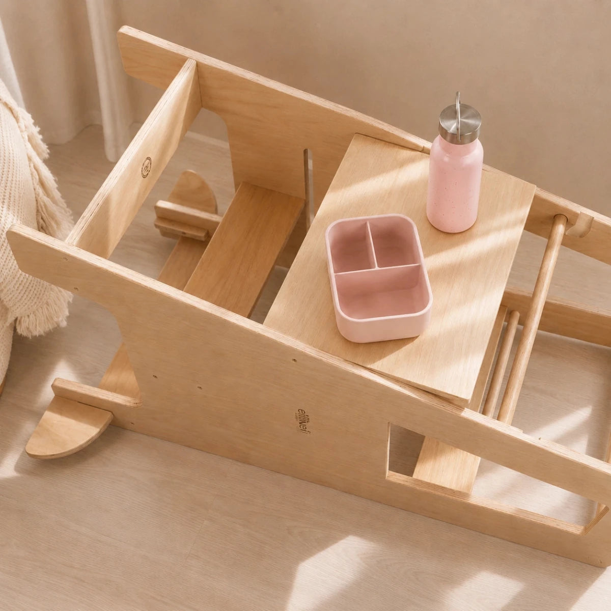 Houten Leertoren 3-in-1 met Stabilisatie | Montessori Keukentoren & Kitchen Helper - Baby Doo