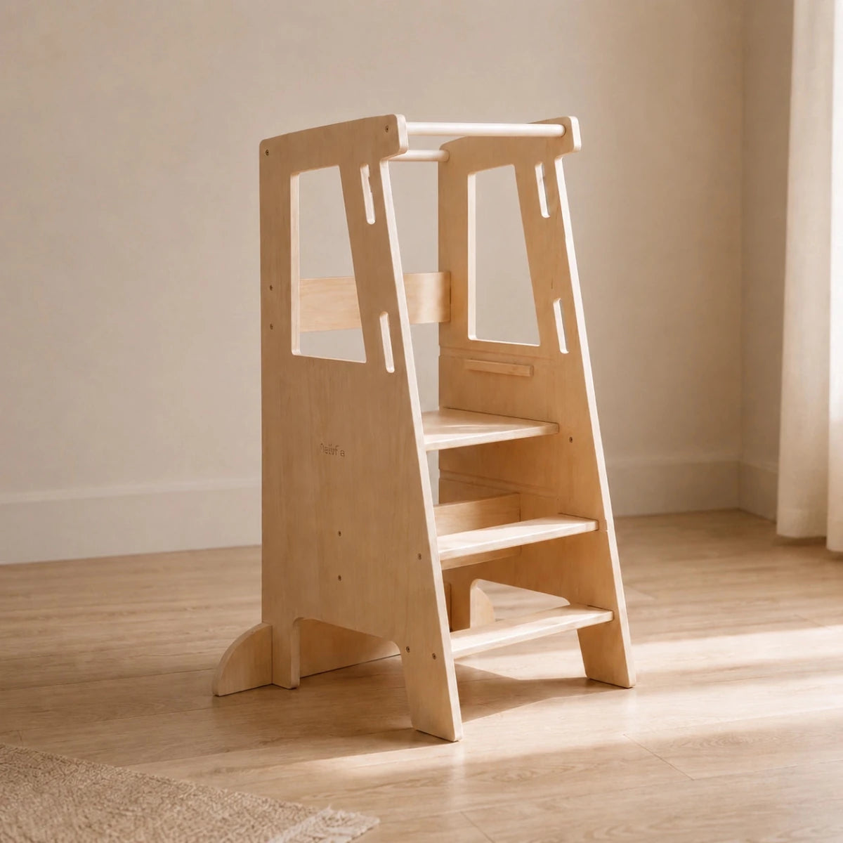 Houten Leertoren 3-in-1 met Stabilisatie | Montessori Keukentoren & Kitchen Helper - Baby Doo