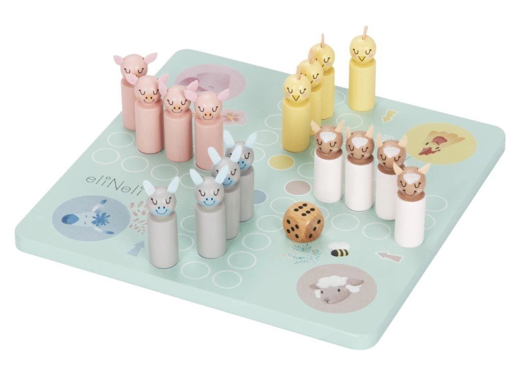Houten Mens Erger Je Niet | Klassiek Bordspel | Gezelschapsspel voor Kinderen - Baby Doo