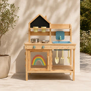Houten Modderkeuken met Tuingereedschap en Accessoires vanaf 3 Jaar - Baby Doo