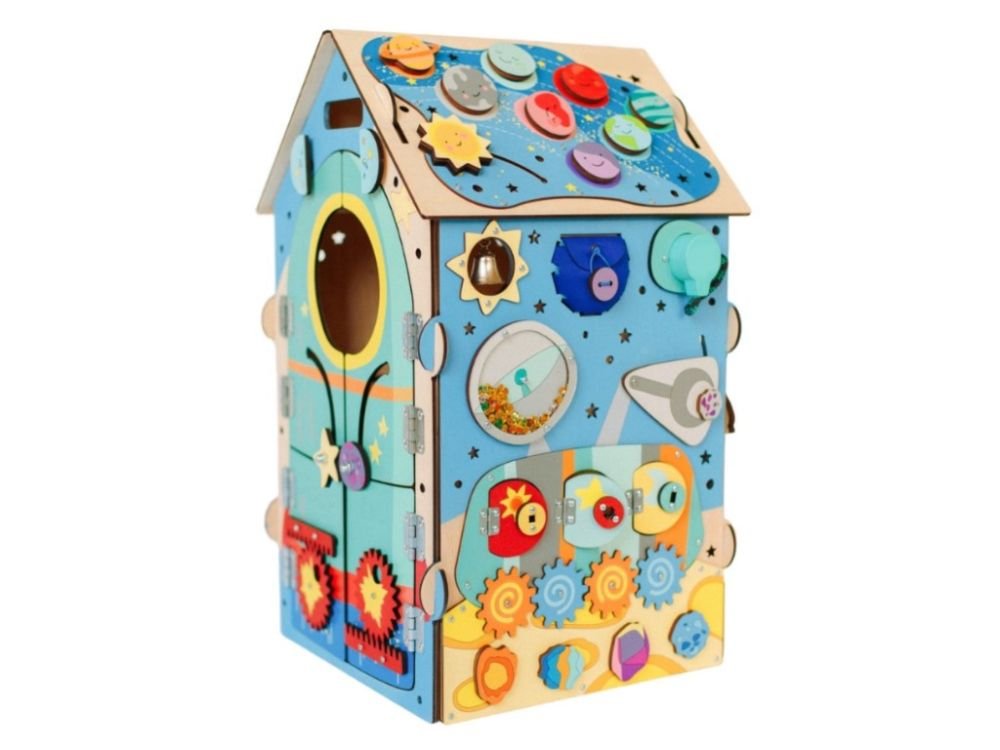 Houten Montessori Activiteitenhuis | Montessori Speelgoed | Educatief Speelgoed voor Motoriek & Vaardigheden - Baby Doo