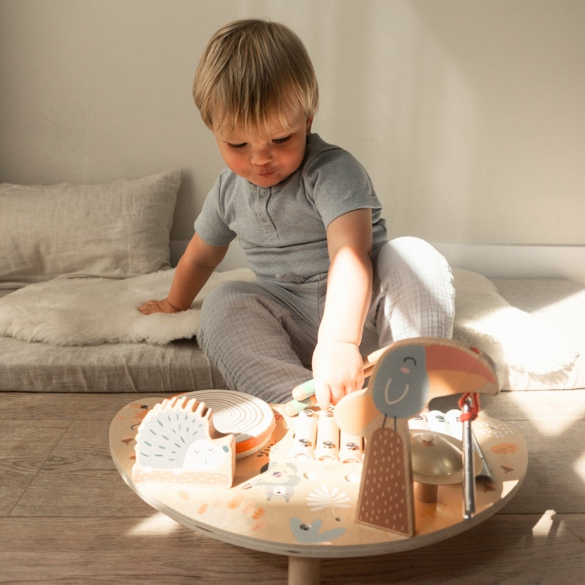 Houten Muziektafel | 5in1 Speelgoed Muziekinstrument | Vanaf 1 Jaar - Baby Doo