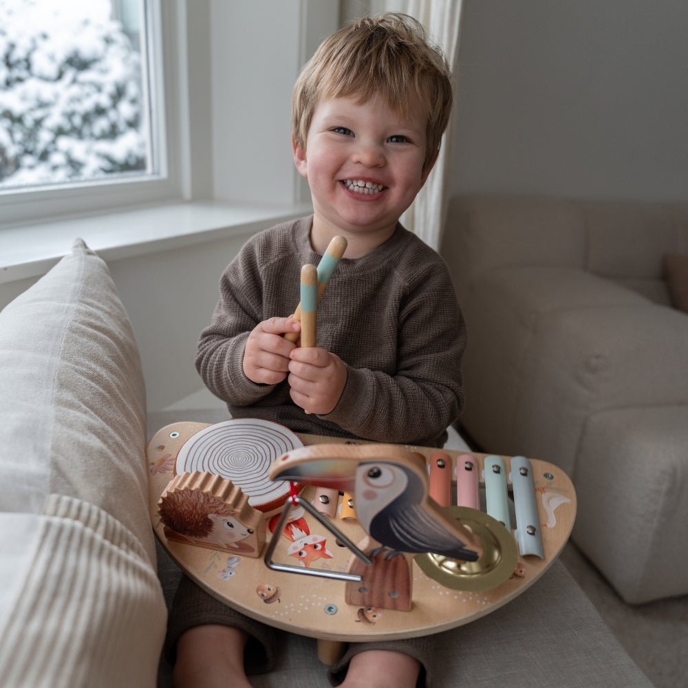 Houten Muziektafel | 5in1 Speelgoed Muziekinstrument | Vanaf 1 Jaar - Baby Doo