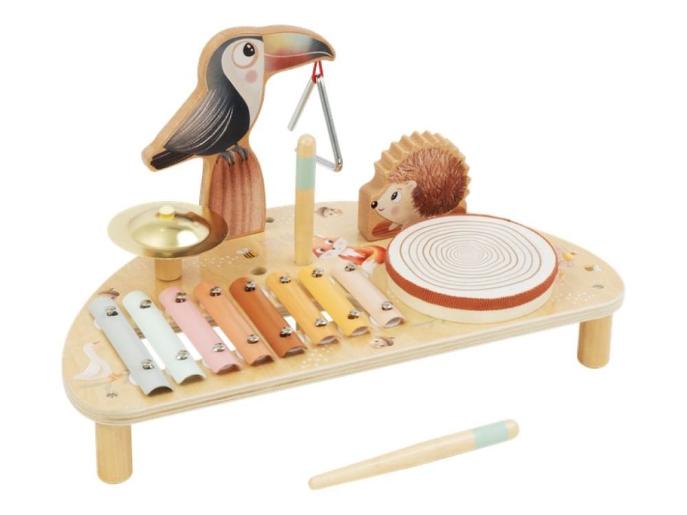Houten Muziektafel | 5in1 Speelgoed Muziekinstrument | Vanaf 1 Jaar - Baby Doo