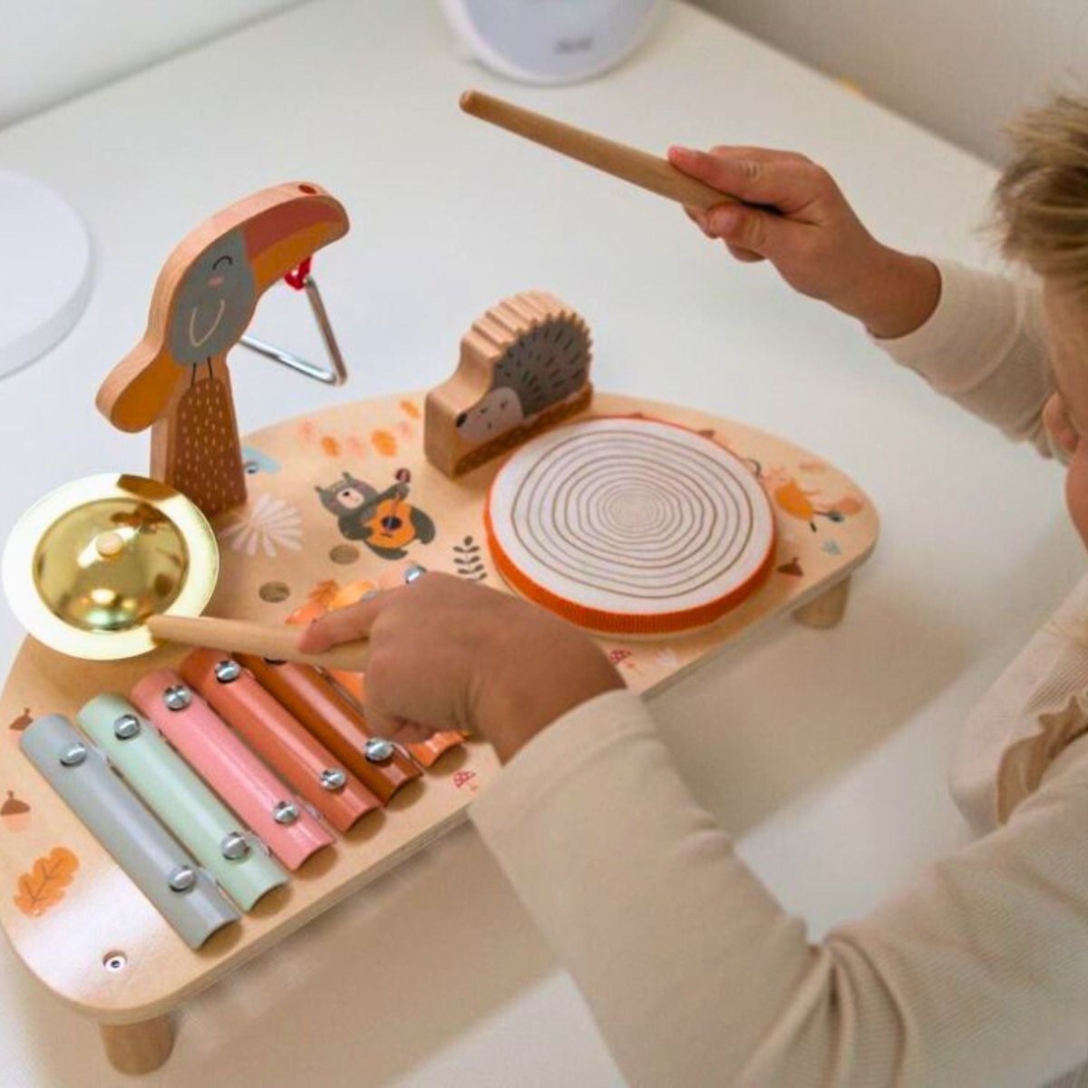 Houten Muziektafel | 5in1 Speelgoed Muziekinstrument | Vanaf 1 Jaar - Baby Doo