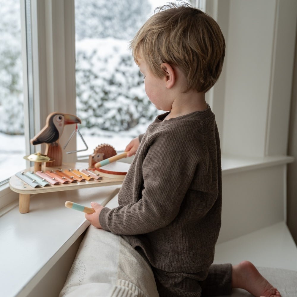 Houten Muziektafel | 5in1 Speelgoed Muziekinstrument | Vanaf 1 Jaar - Baby Doo