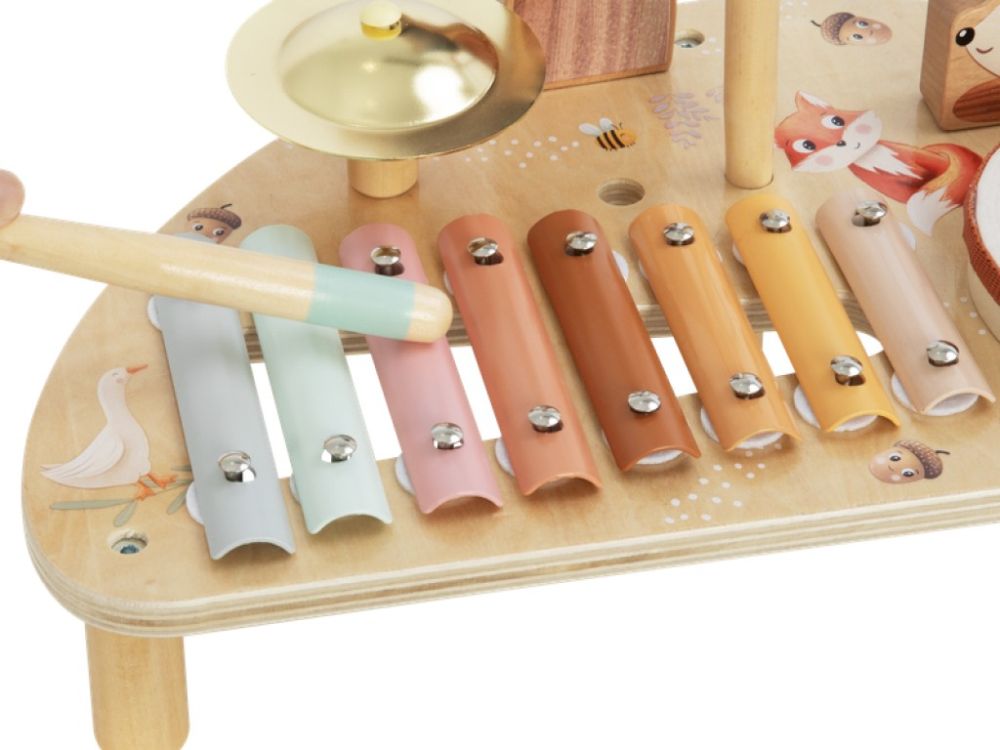 Houten Muziektafel | 5in1 Speelgoed Muziekinstrument | Vanaf 1 Jaar - Baby Doo