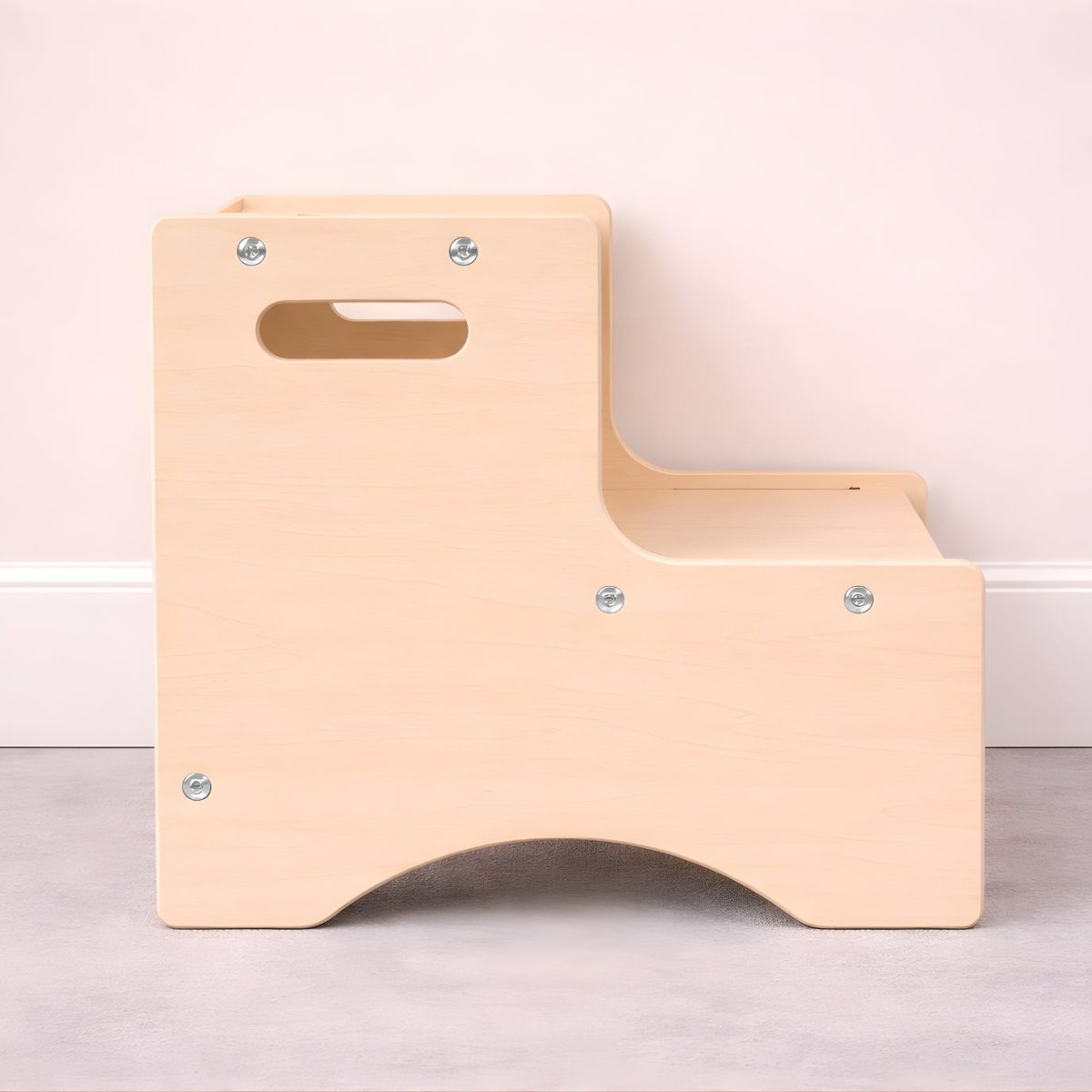 Houten Opstapje Peuter | Kinder Opstapje voor Keuken, Badkamer & WC vanaf 3 Jaar - Baby Doo