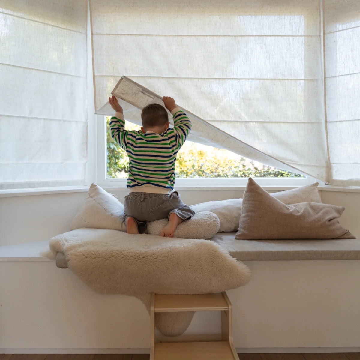 Houten Opstapje Peuter | Kinder Opstapje voor Keuken, Badkamer & WC vanaf 3 Jaar - Baby Doo
