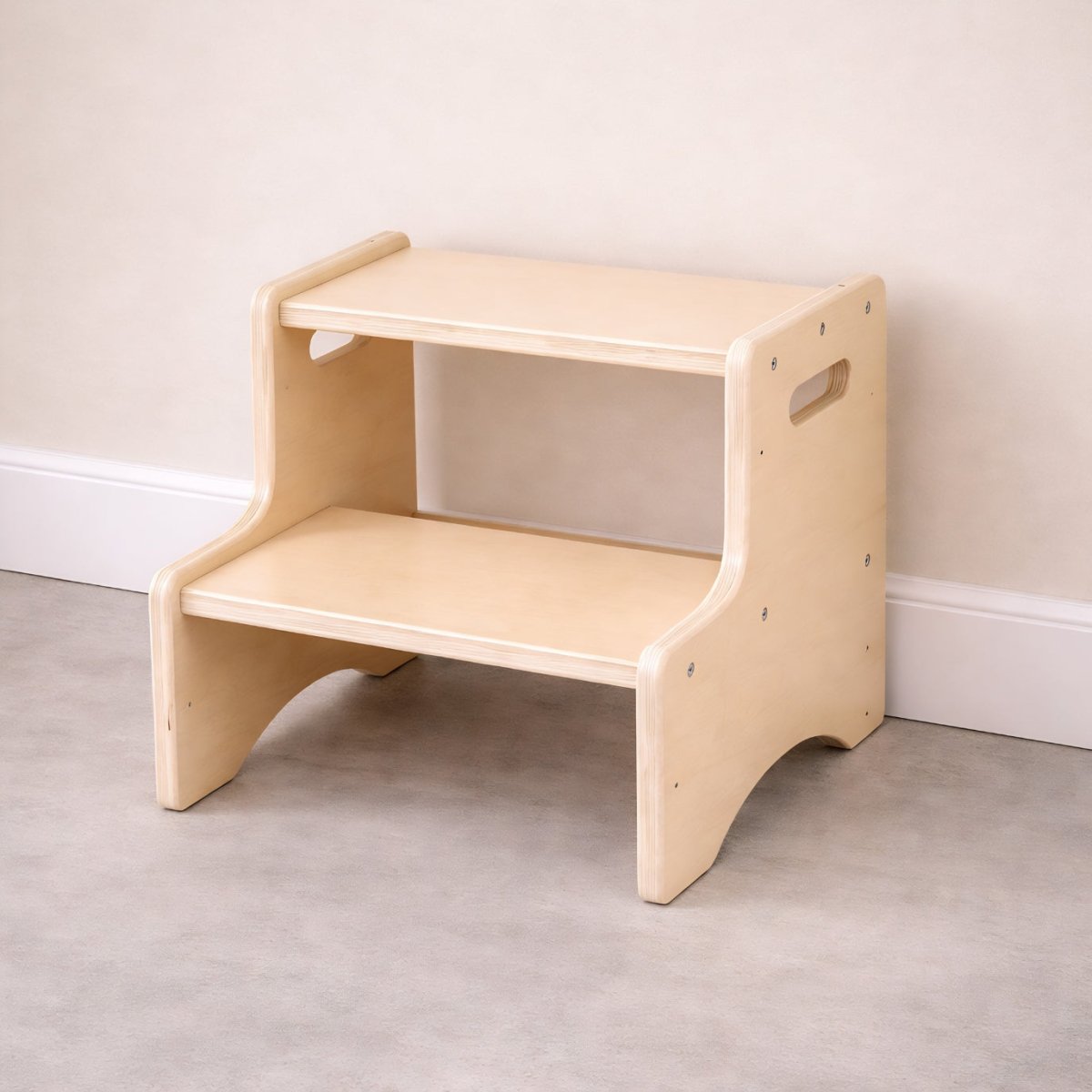Houten Opstapje Peuter | Kinder Opstapje voor Keuken, Badkamer & WC vanaf 3 Jaar - Baby Doo