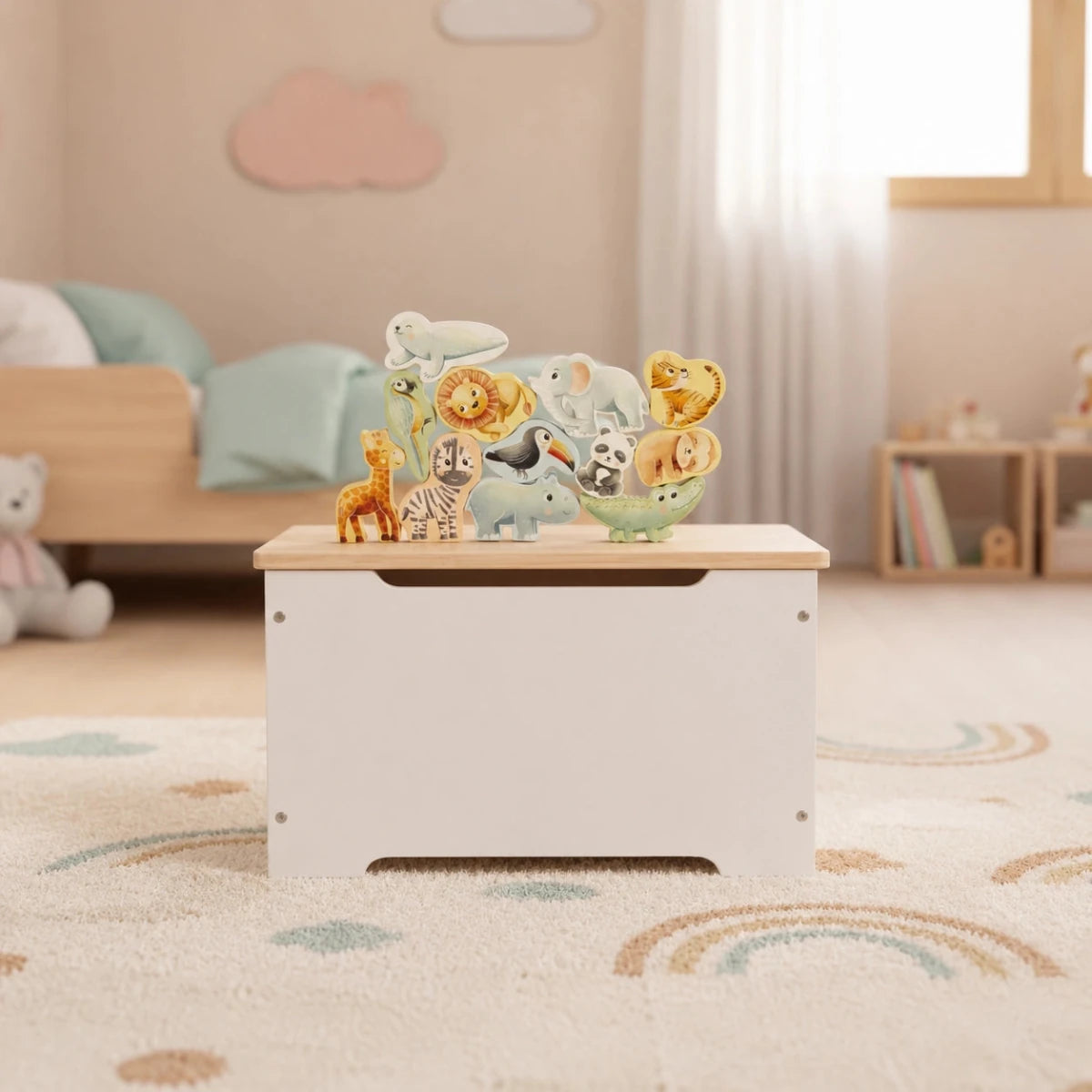 Houten Rijgkralen met Dieren vanaf 2 Jaar - Baby Doo
