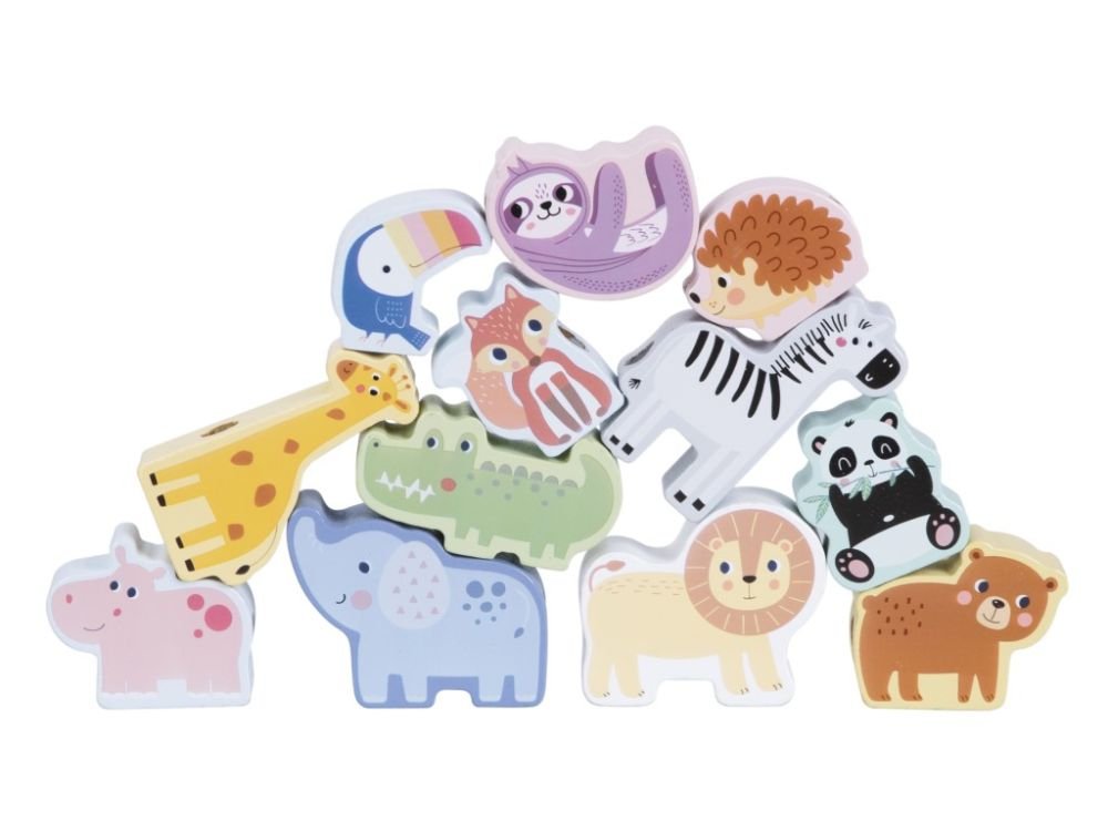 Houten Rijgspel Dieren | Montessori Rijgspeelgoed Peuters - Baby Doo