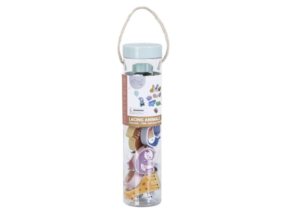 Houten Rijgspel Dieren | Montessori Rijgspeelgoed Peuters - Baby Doo