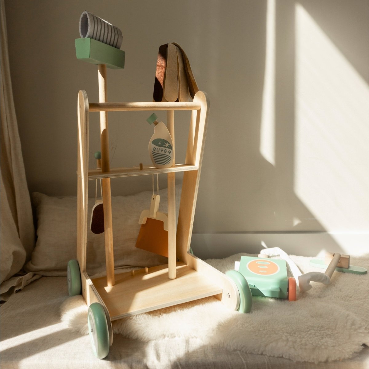 Houten Schoonmaakset Kind | Schoonmaak Speelgoed | Montessori Huishouden - Baby Doo