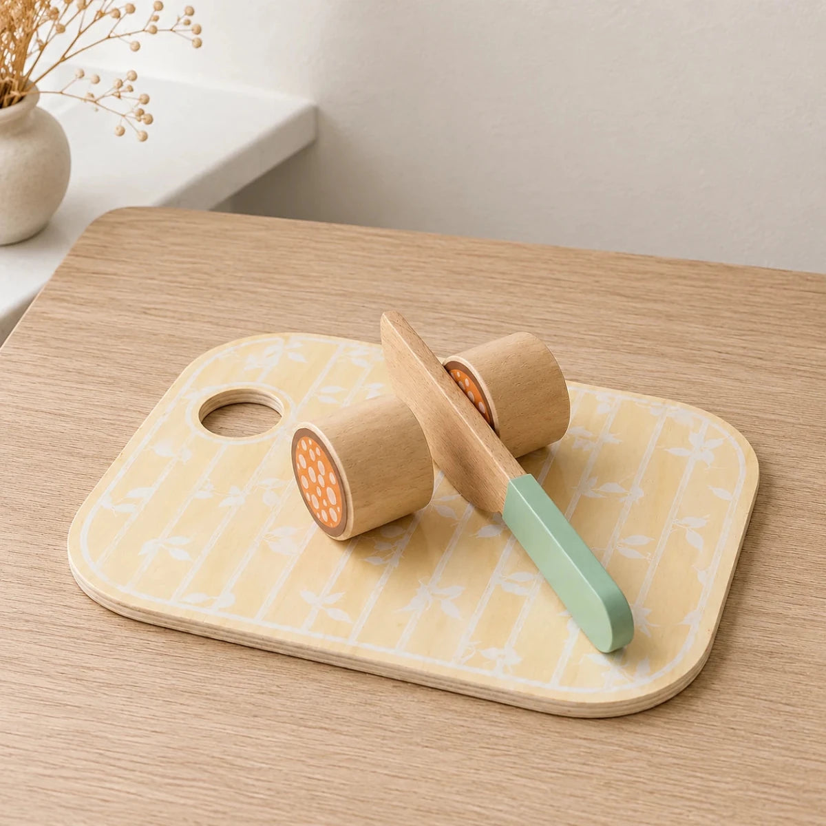 Houten Speelgoed Keuken Accessoires | Snijset met Fruit, Groente & Vis - Baby Doo