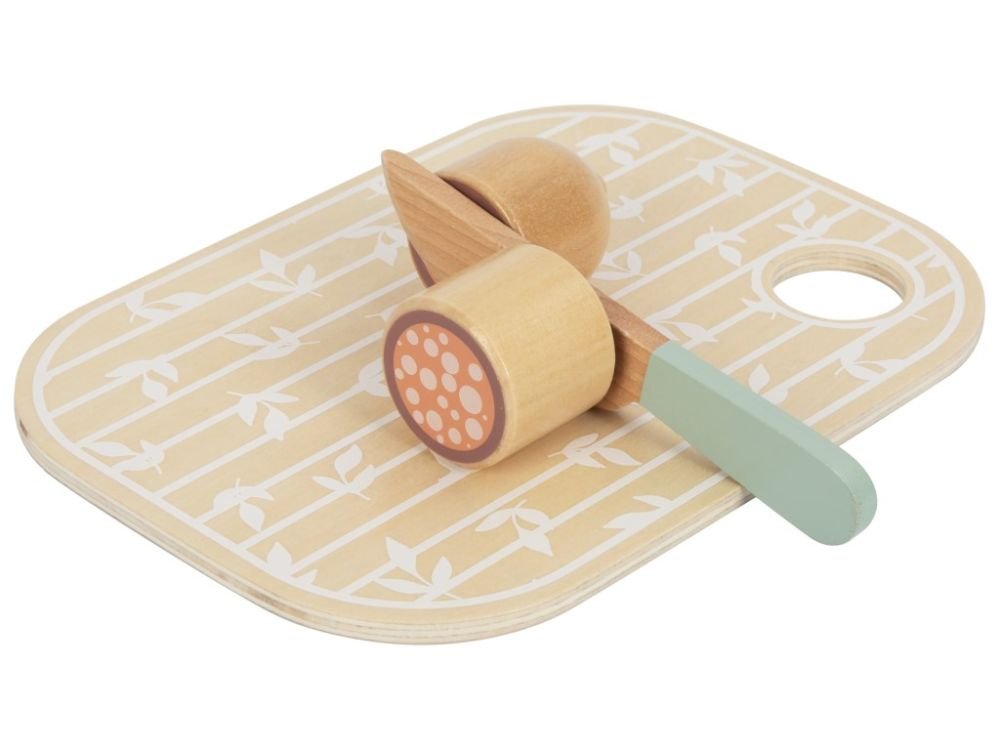 Houten Speelgoed Keuken Accessoires | Snijset met Fruit, Groente & Vis - Baby Doo