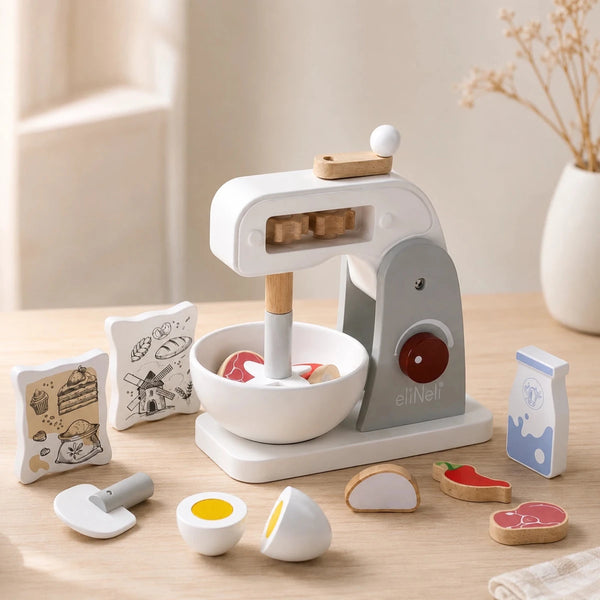 Houten Speelgoed Keukenmixer | Accessoires voor Speelkeuken - Baby Doo