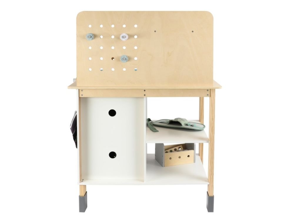 Houten Speelgoed Werkbank | Complete Kinderwerkbank met Gereedschap - Baby Doo