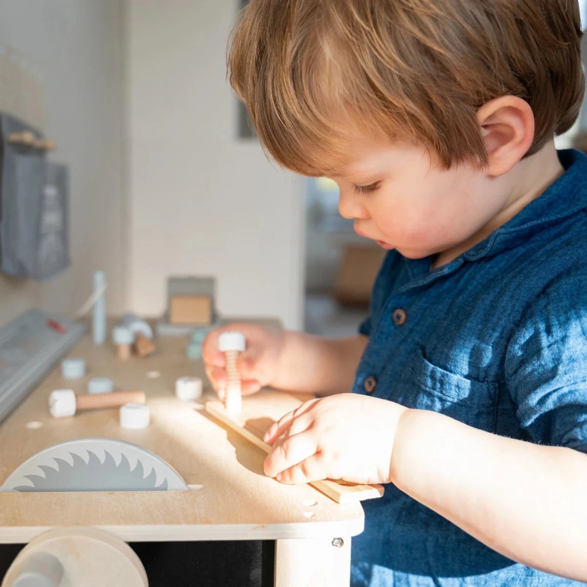 Houten Speelgoed Werkbank XXL met 73 Accessoires | Kinderwerkbank met Speelgoed Gereedschap vanaf 3 Jaar - Baby Doo