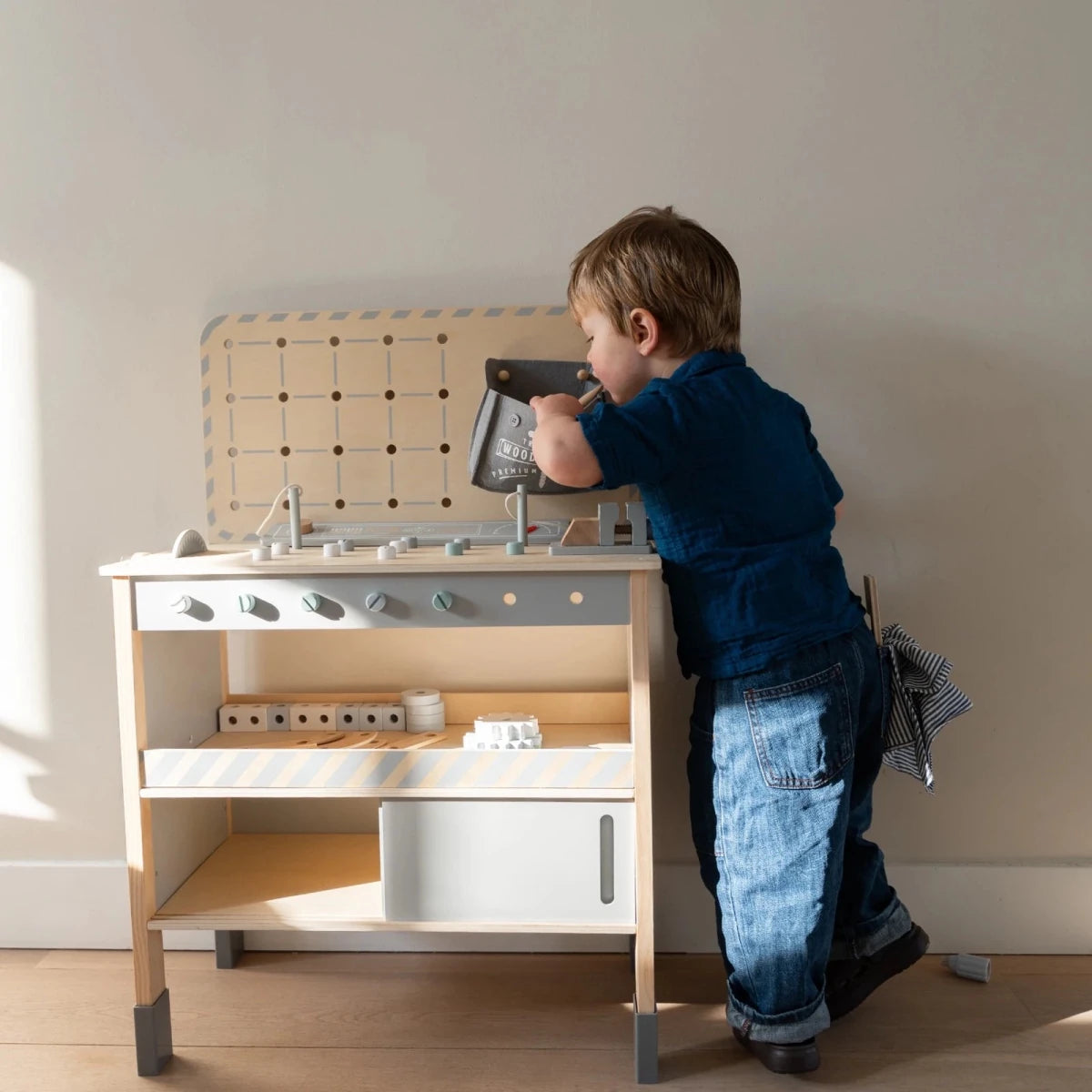 Houten Speelgoed Werkbank XXL met 73 Accessoires | Kinderwerkbank met Speelgoed Gereedschap vanaf 3 Jaar - Baby Doo