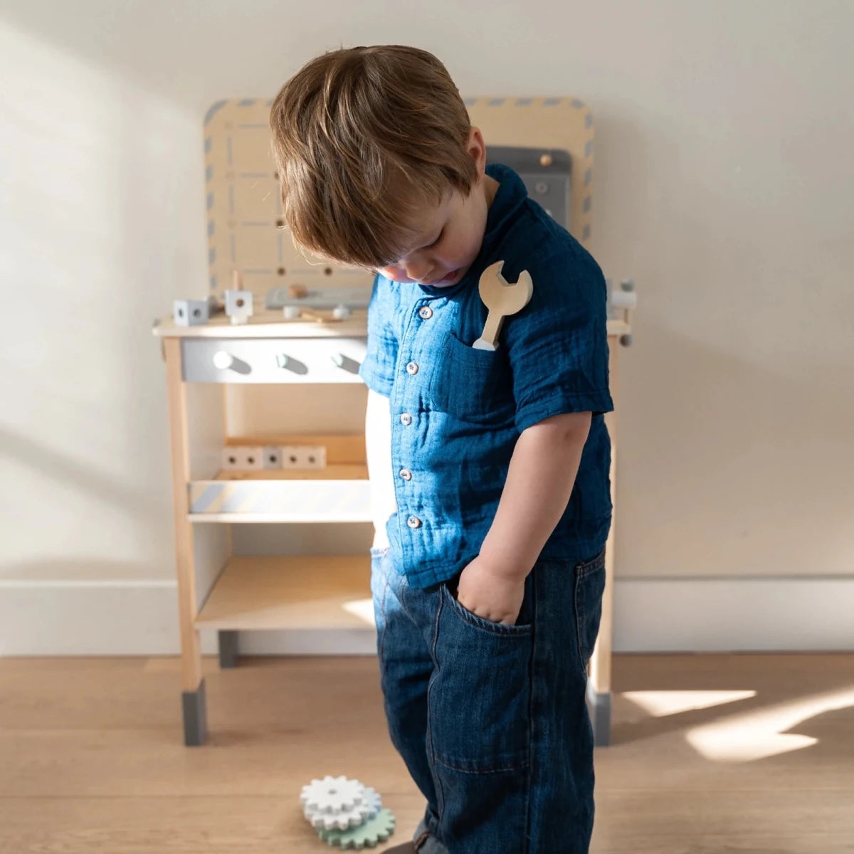 Houten Speelgoed Werkbank XXL met 73 Accessoires | Kinderwerkbank met Speelgoed Gereedschap vanaf 3 Jaar - Baby Doo