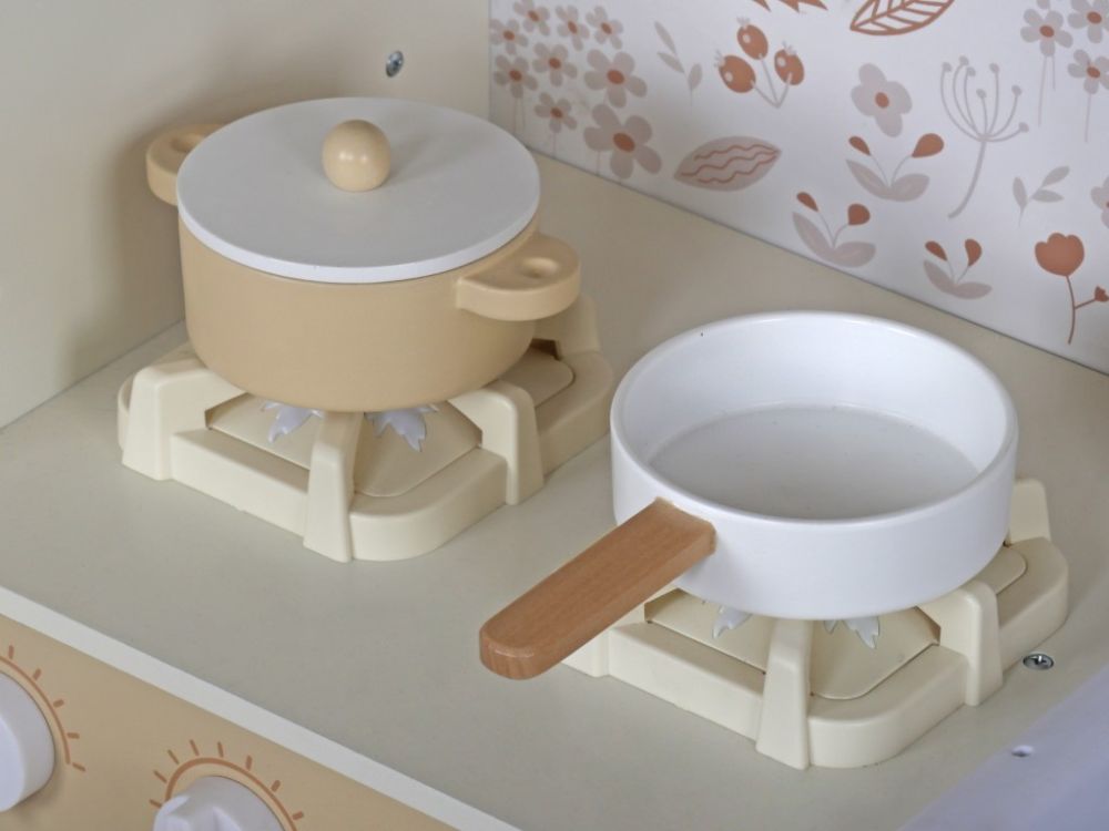 Houten Speelgoedkeuken | Met Geluid, Licht & Accessoires | Uitgebreide Speelkeuken - Baby Doo