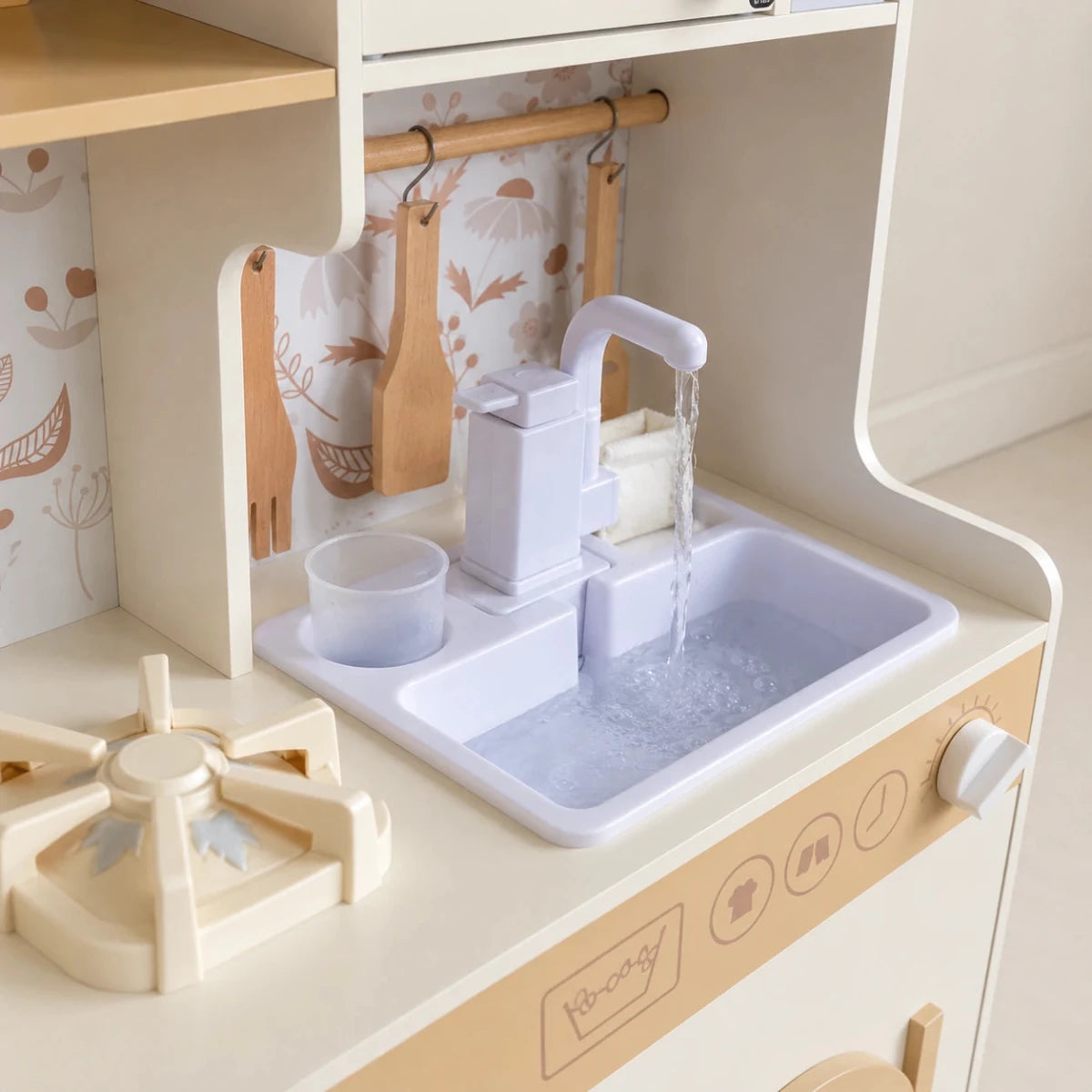 Houten Speelgoedkeuken | Met Geluid, Licht & Accessoires | Uitgebreide Speelkeuken - Baby Doo