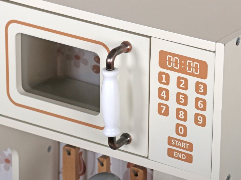 Houten Speelgoedkeuken | Met Geluid, Licht & Accessoires | Uitgebreide Speelkeuken - Baby Doo