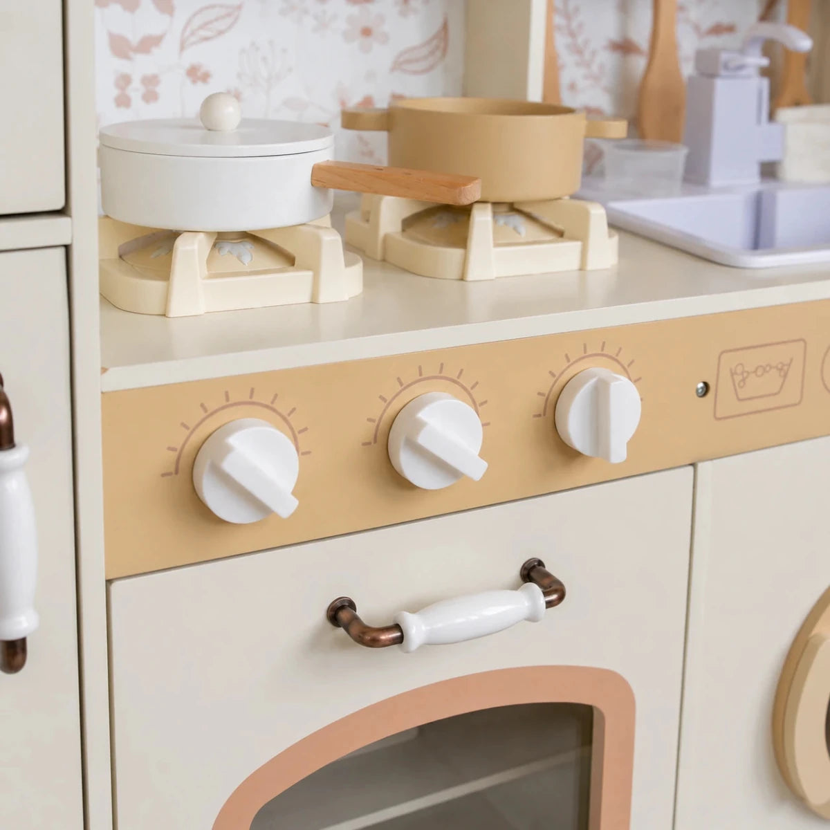 Houten Speelgoedkeuken | Met Geluid, Licht & Accessoires | Uitgebreide Speelkeuken - Baby Doo
