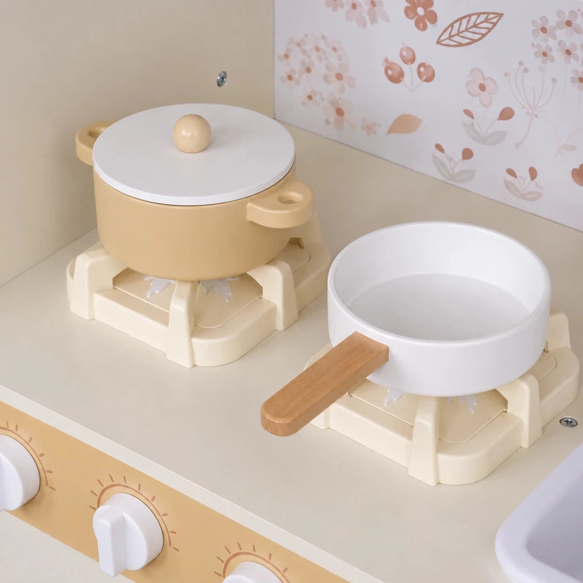 Houten Speelgoedkeuken | Met Geluid, Licht & Accessoires | Uitgebreide Speelkeuken - Baby Doo