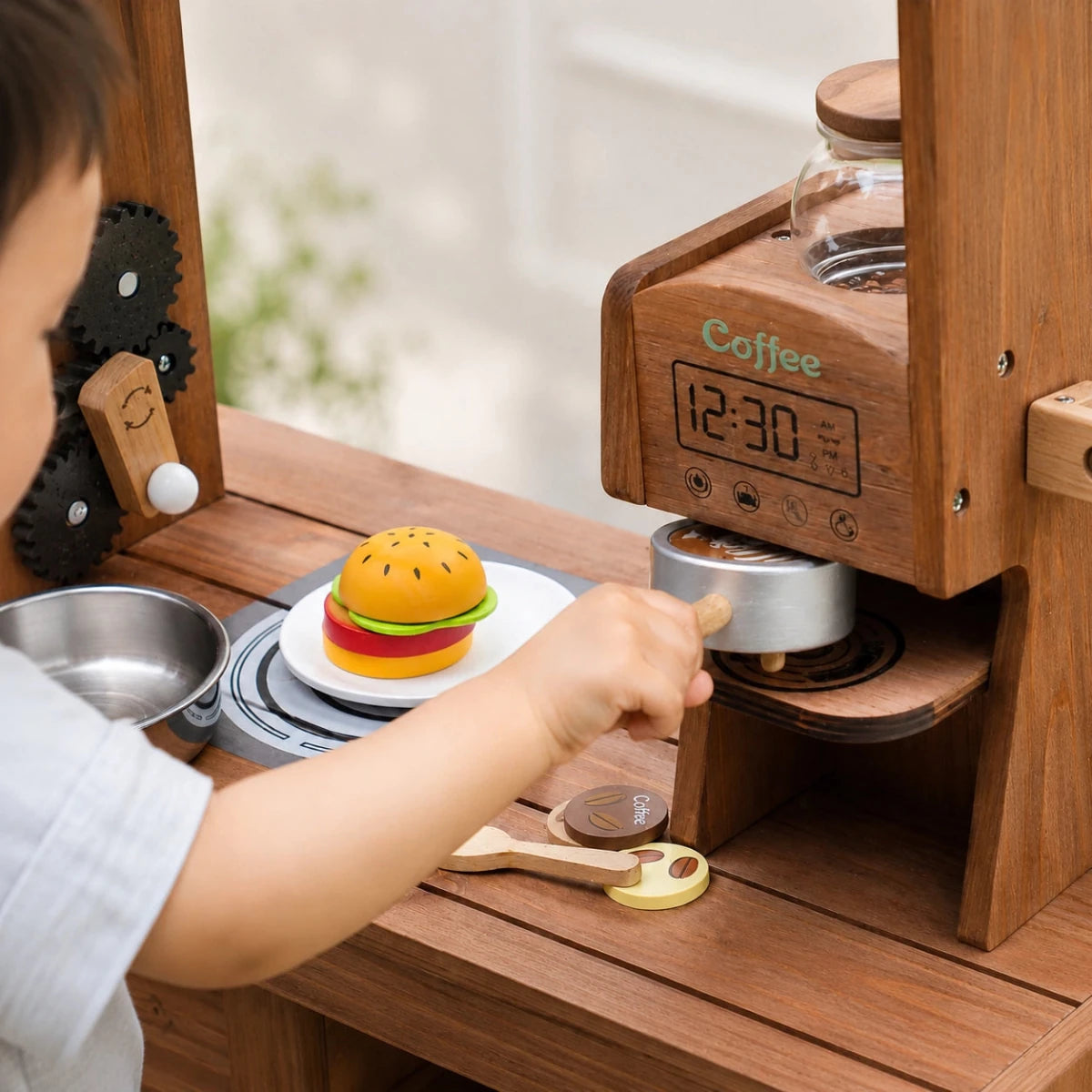 Houten Speelgoedwinkeltje en Marktkraam met Accessoires vanaf 3 Jaar - Baby Doo