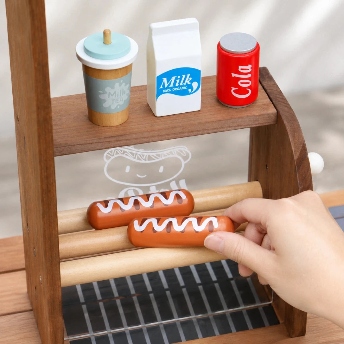 Houten Speelgoedwinkeltje en Marktkraam met Accessoires vanaf 3 Jaar - Baby Doo