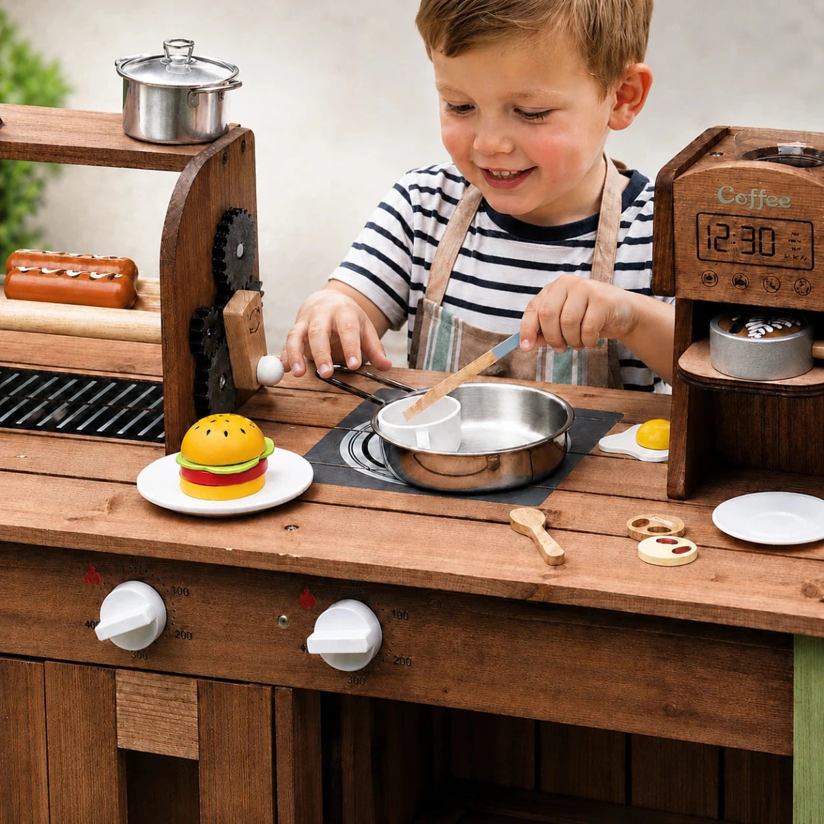 Houten Speelgoedwinkeltje en Marktkraam met Accessoires vanaf 3 Jaar - Baby Doo