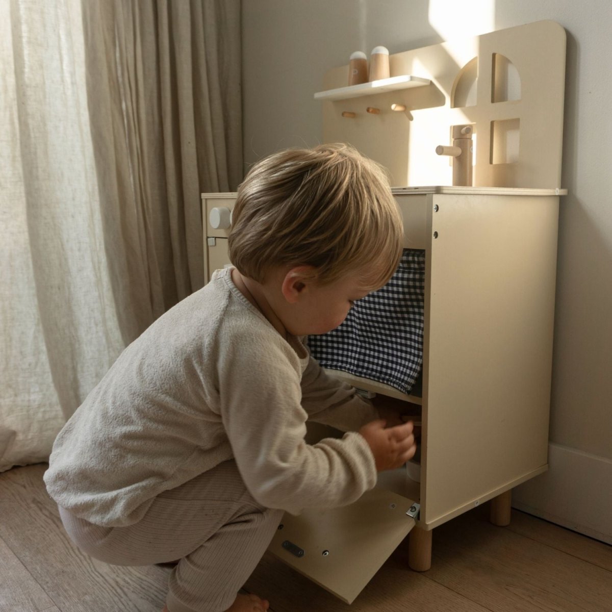 Houten Speelkeuken | Compact | Inclusief 7 Accessoires - Baby Doo