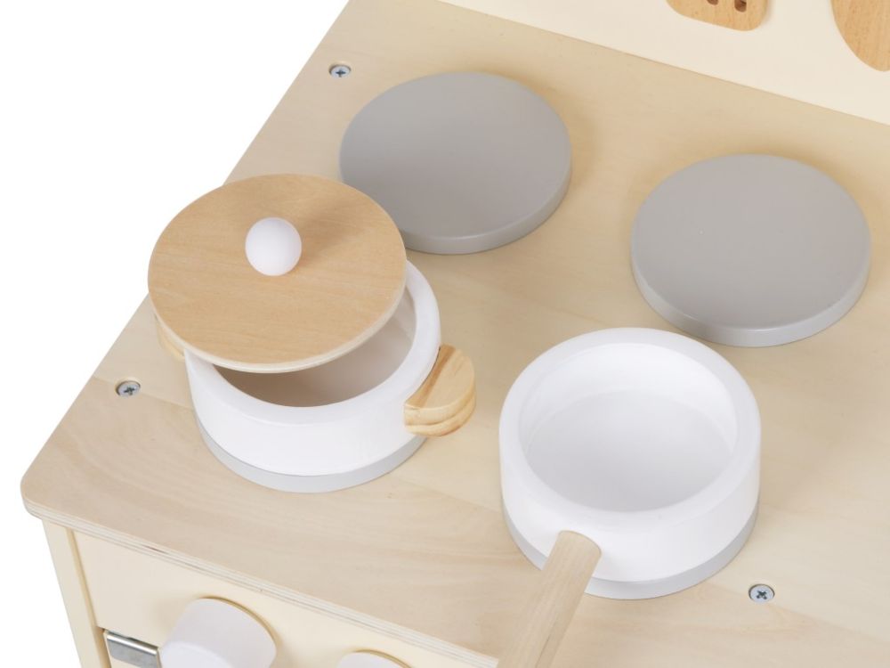 Houten Speelkeuken | Compact | Inclusief 7 Accessoires - Baby Doo