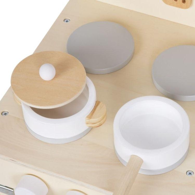 Houten Speelkeuken | Compact | Inclusief 7 Accessoires - Baby Doo