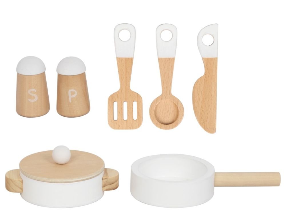 Houten Speelkeuken | Compact | Inclusief 7 Accessoires - Baby Doo