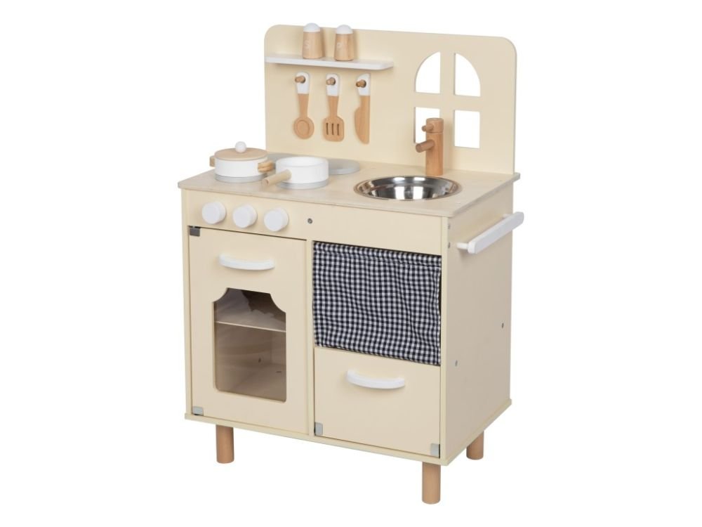 Houten Speelkeuken | Compact | Inclusief 7 Accessoires - Baby Doo